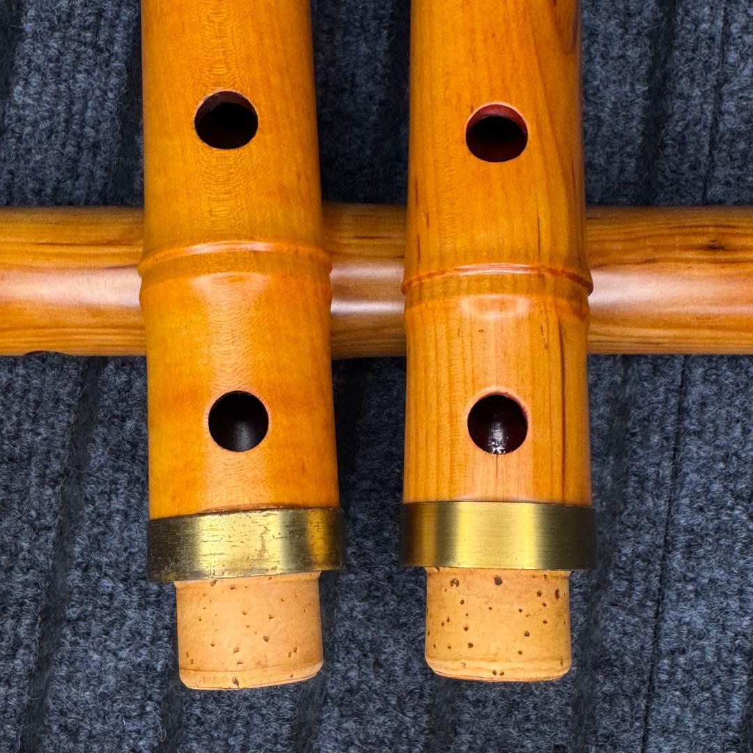 尺八 銘木 琴風尺八 2管セット