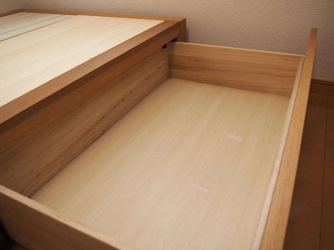 無印良品　収納ベッド　シングル　オーク材