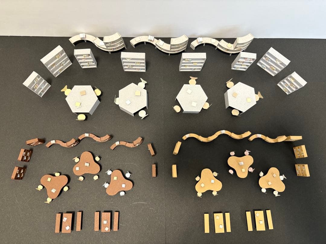 建築模型添景 1/50と1/100スタディスペースセット