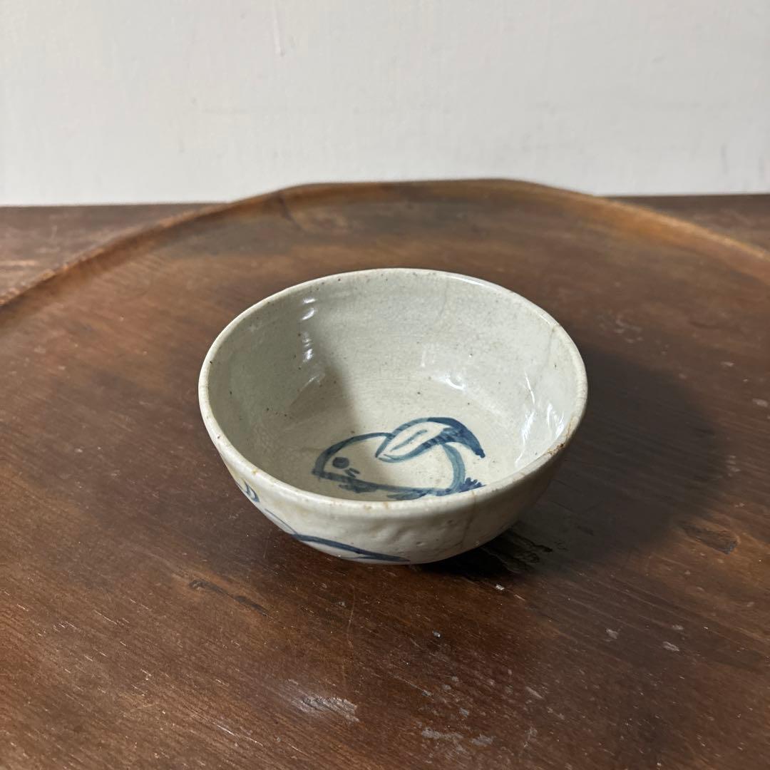 古い染付兎茶碗 うさぎ ウサギ 骨董 柳宗悦 民藝 青山二郎 白洲正子
