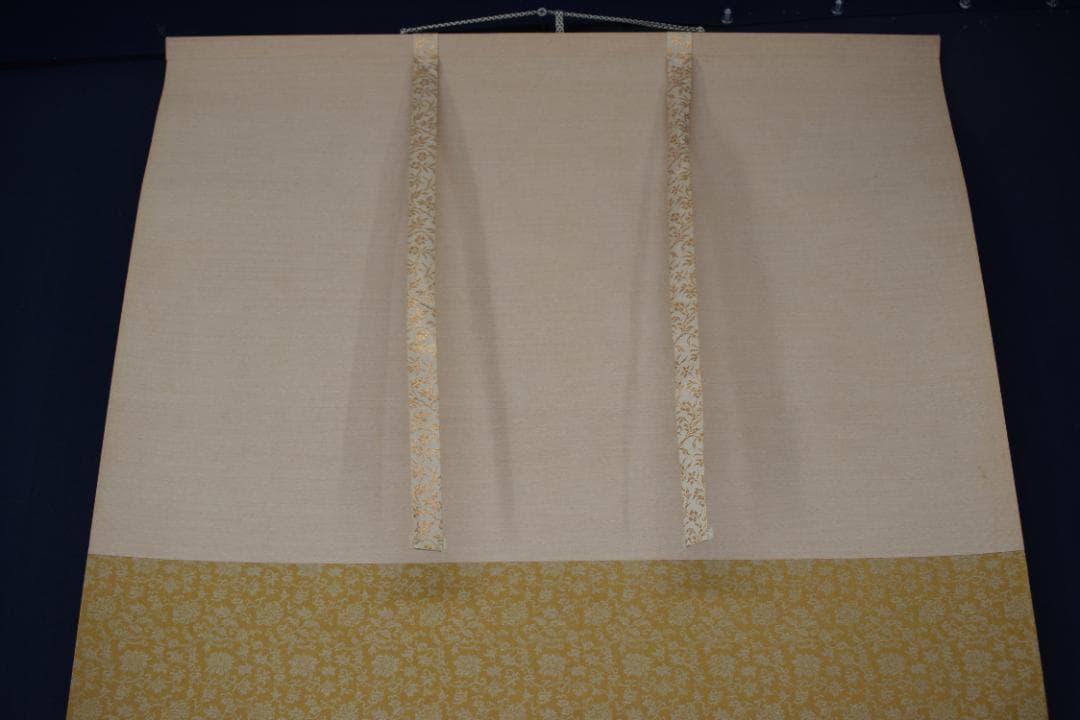 真作】吉井春堂/滝山水図/横物/水墨山水図/掛軸☆宝船