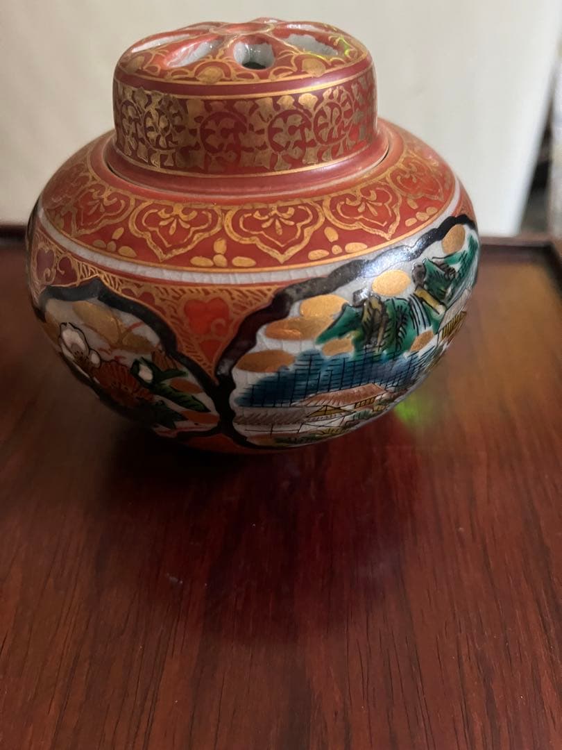 香炉　九谷焼　九谷庄三　茶道具 表千家裏千家　和風小物和風インテリア香道茶事 香炉 九谷焼 九谷庄三 茶道具 表千家裏千家 和風小物和風インテリア
