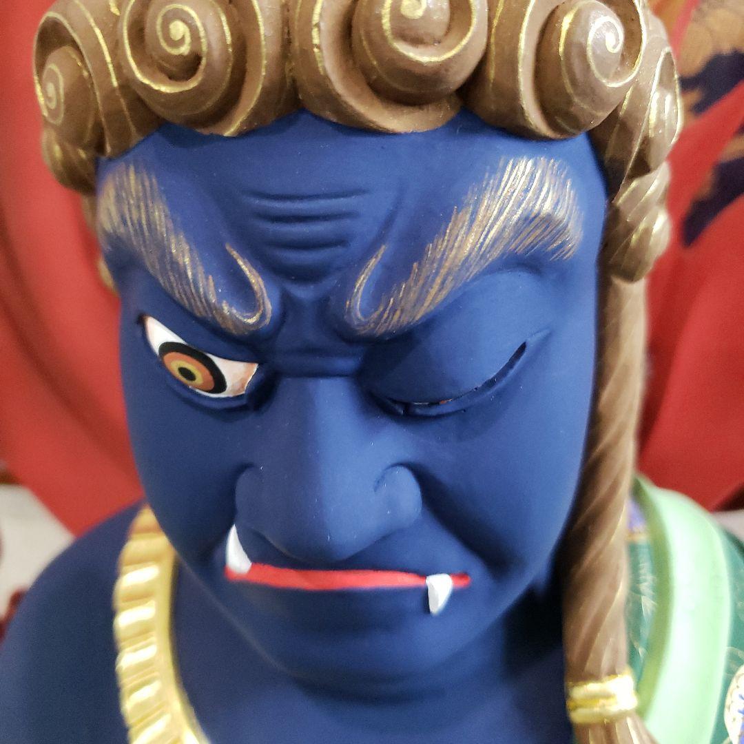 Bフライデー送料無料☆極彩色 不動明王三尊像2尺☆矜羯羅童子・制多迦