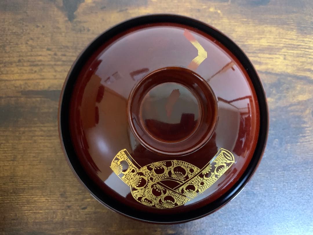 輪島塗　金彩　吸物椀10客　時代物　蓋付き椀　お椀　汁椀　椀　未使用品