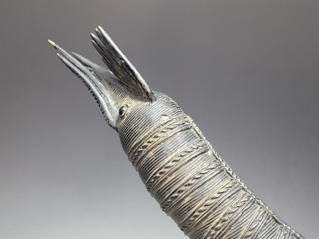 古銅造 えび型 置物 明清時代 幅約17.5㎝