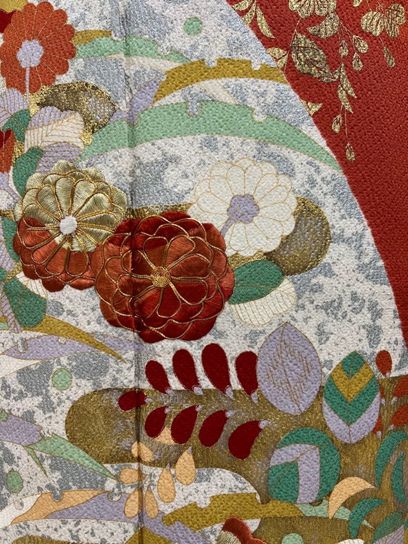 振り袖 フルセット 別誂長襦袢付 金駒刺繍 絞り 藤原織物 袋帯 617