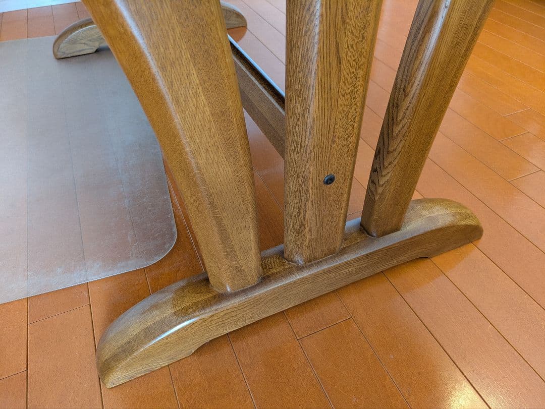 美品　旧大塚家具 木製オーバルダイニングテーブル 165×90×70 cm