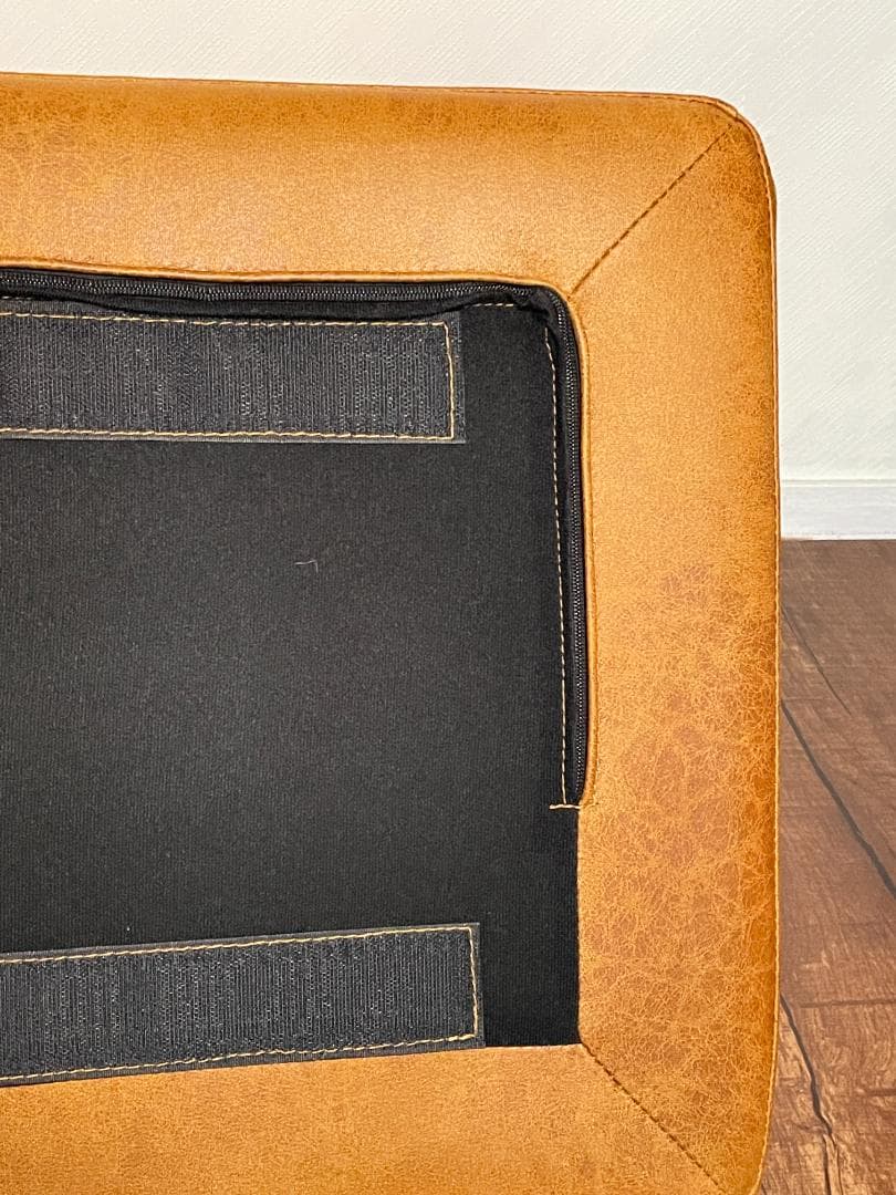 【ヴィンテージ調】 スツール｜ブラウン｜四角型｜高さ46cm・幅50cm