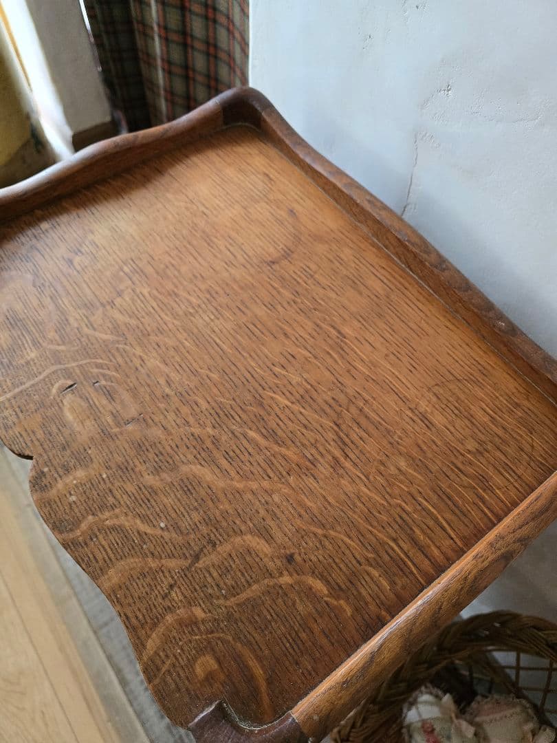 フランス アンティーク オーク ベッドサイドテーブル 家具