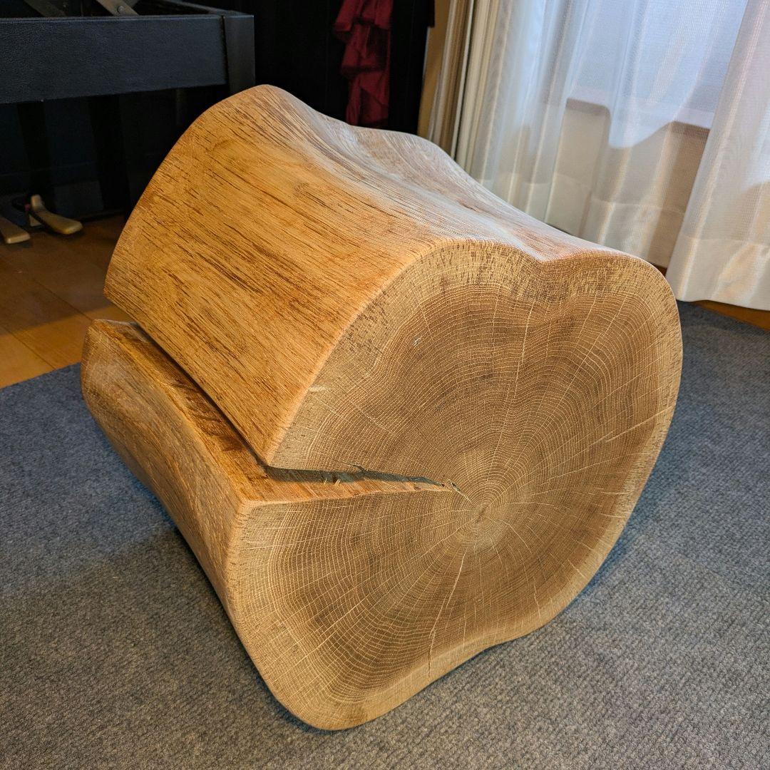 ミズナラ 水楢 天然木 切り株 丸太 輪切り 高さ約28㎝ ミズナラ|世界の