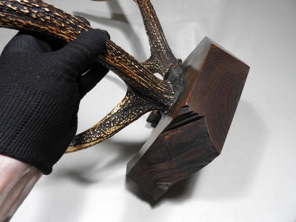 ●逆賊の幕臣 小栗忠順 小栗上野介忠順 所要 墨書 鹿角 刀掛け 三刀掛け 幕末