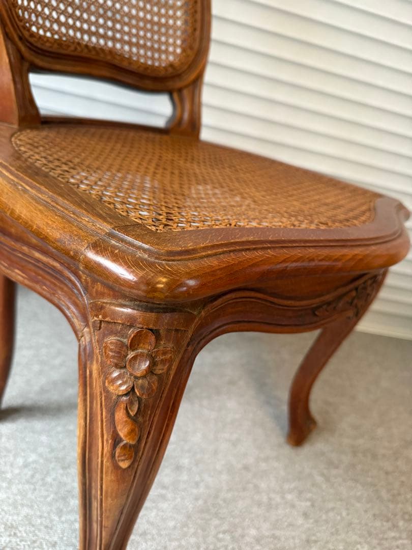 2脚☆刻印アリ】フランス アンティークチェア ダイニングチェア 2脚