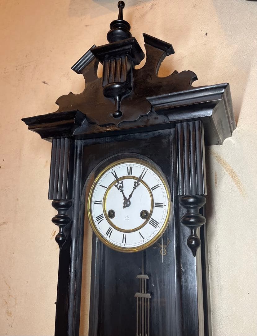 ユンハンス　柱時計　古時計　振り子　レトロ　ゼンマイ　ボンボン　精工舎