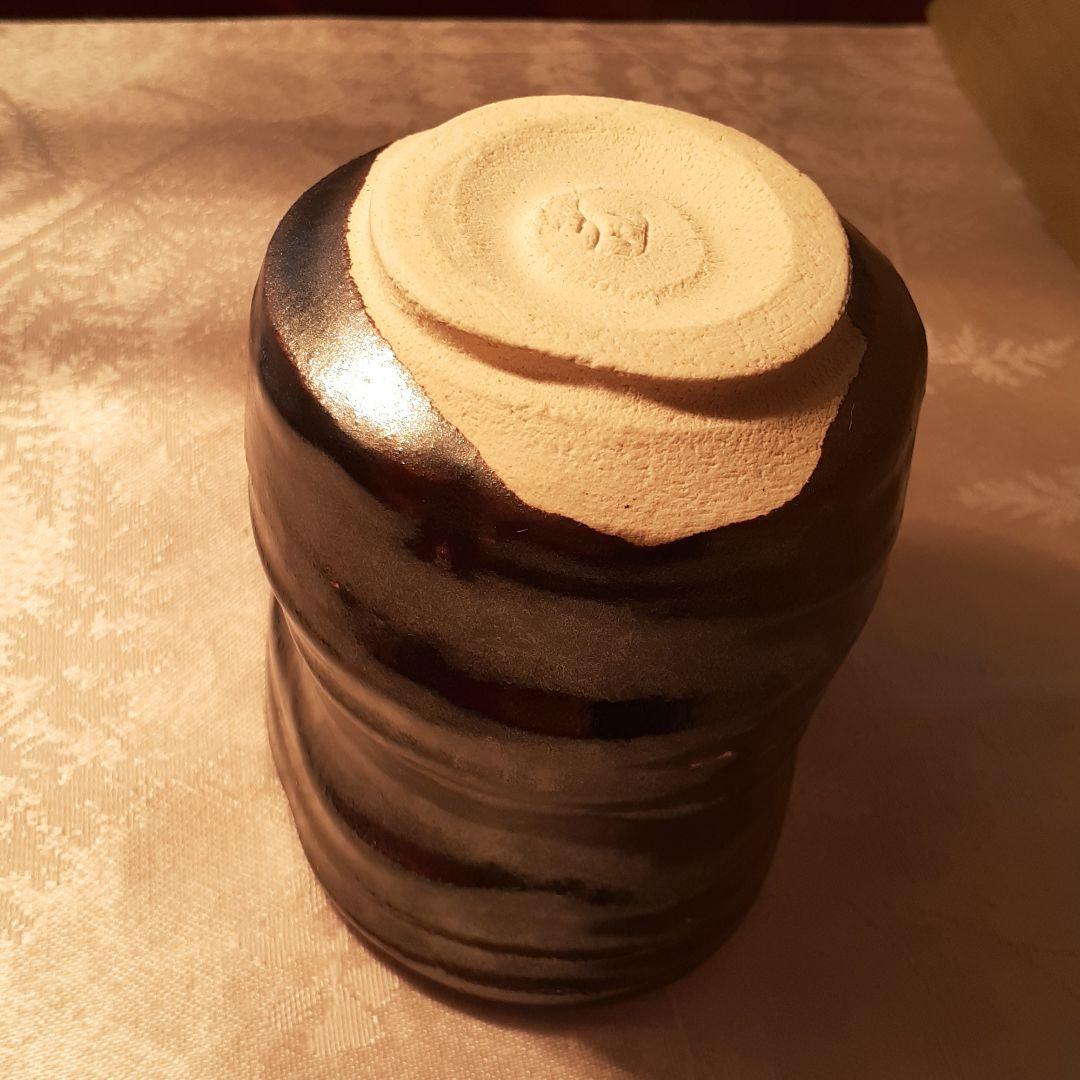 故、加藤仁　作　織部黒湯飲み