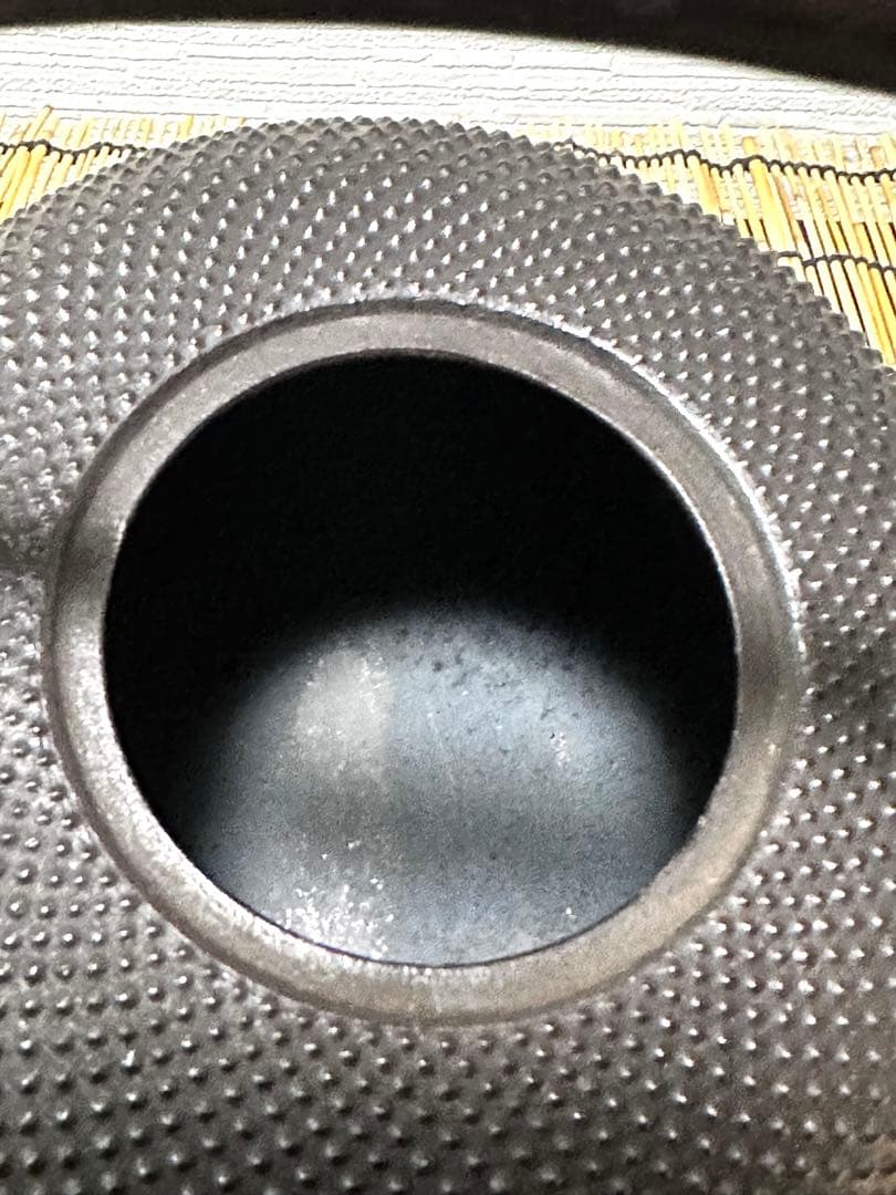 供箱等付属品付 南部藤枝工房 藤枝 昌行作 12型アラレ 南部鉄瓶 南部