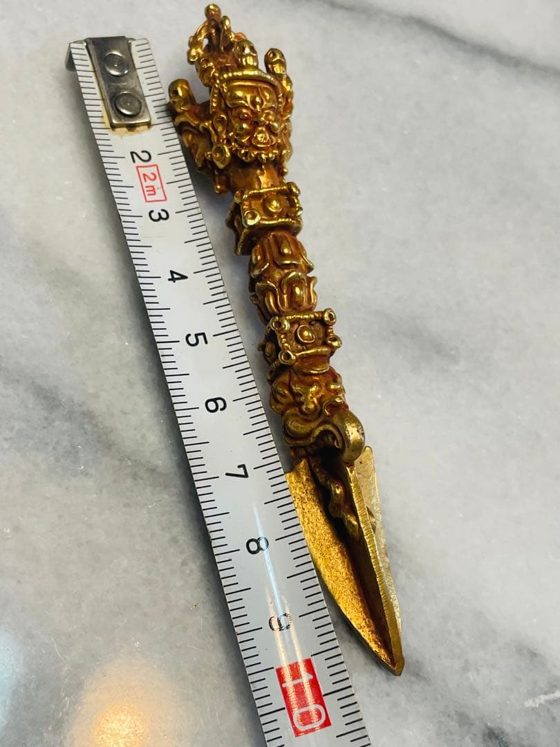 チベット密教 新品 プルパ　10㎝ 憤怒神　守護神　龍　655