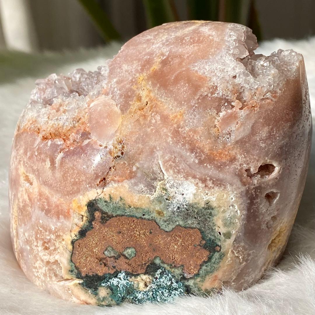 天然石 ピンクアメジスト ドゥルージー 原石 ドーム 約670g】 - メルカリ