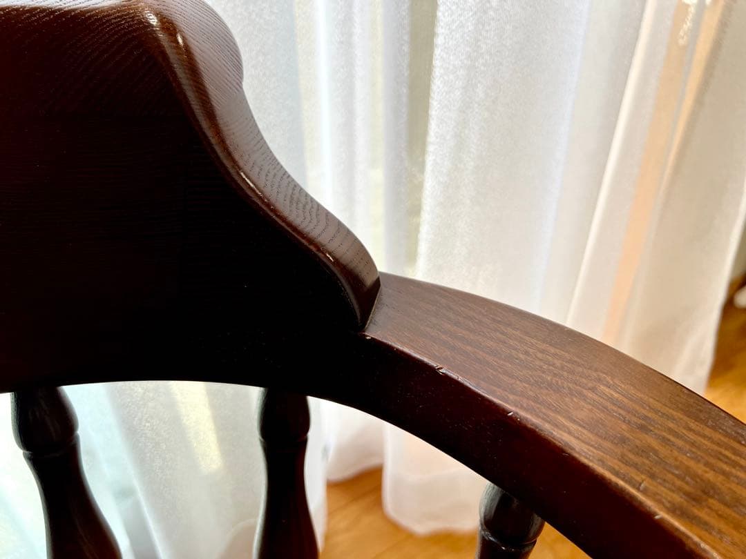 飛騨産業】回転式　高級木製アームチェア