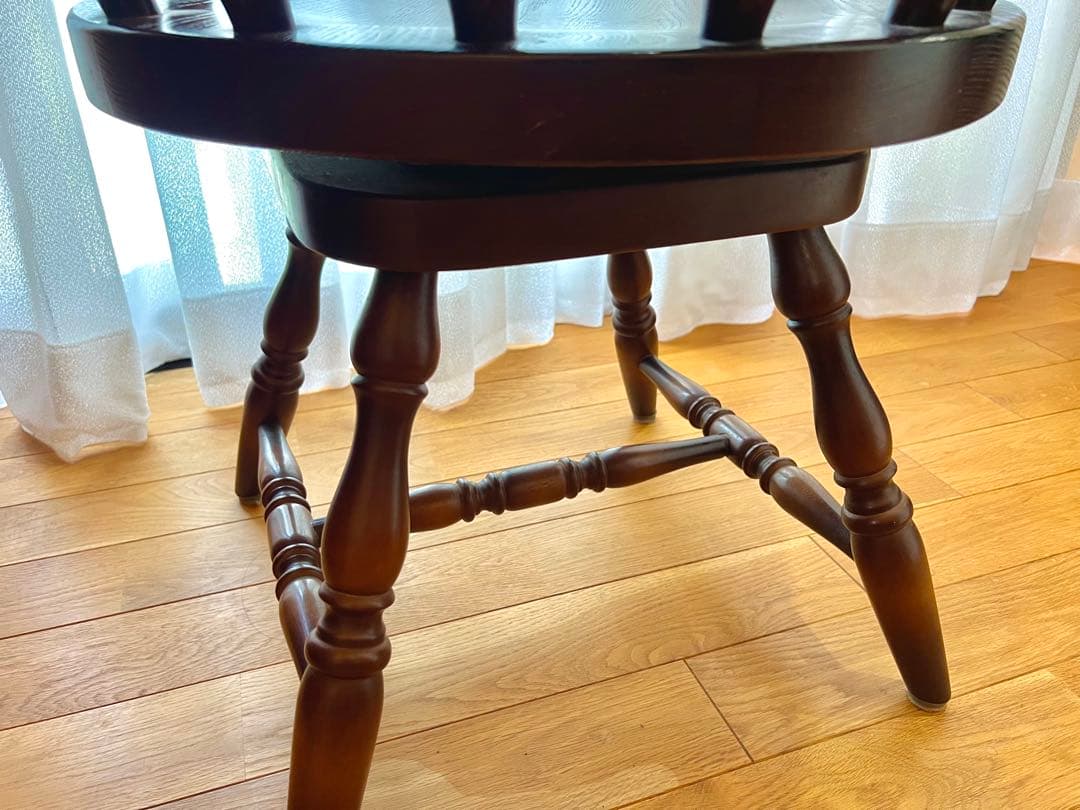 飛騨産業】回転式　高級木製アームチェア