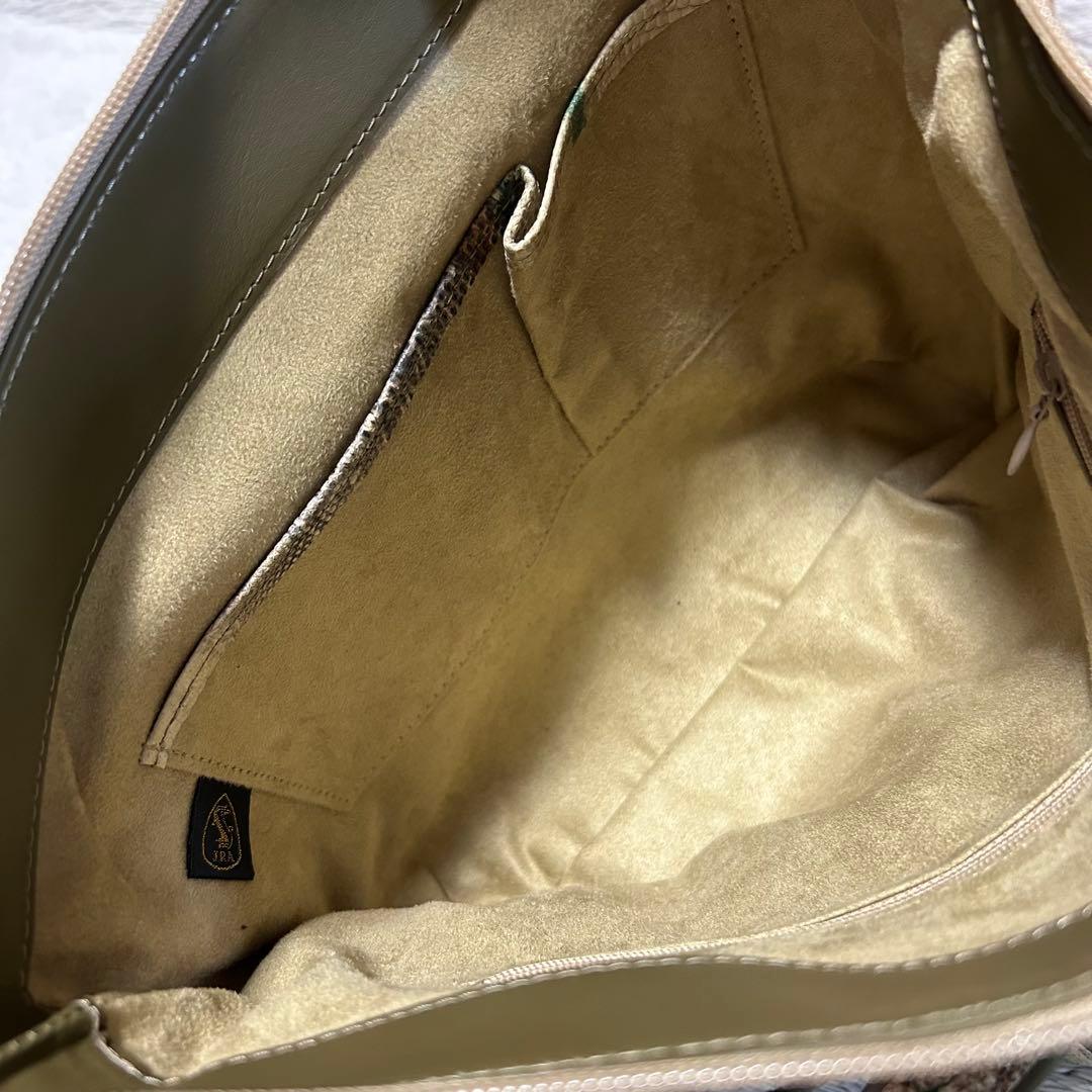 JRA認定 エキゾチックレザー リザード ショルダーバッグ　ハンドバッグ