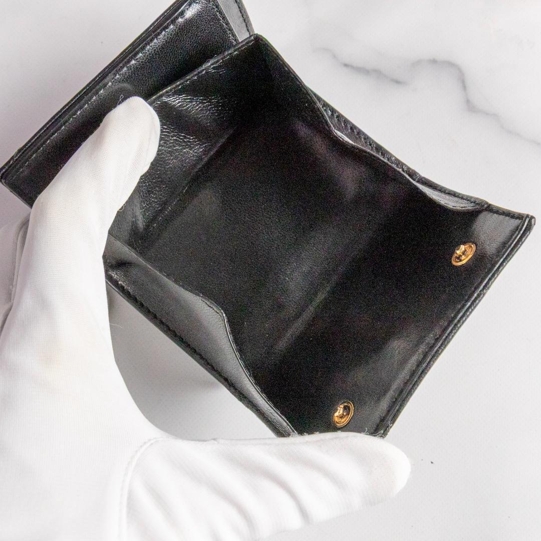 渡辺和敬様専用 【箱付き】 綺麗✨サンローラン ラムスキン三つ折り