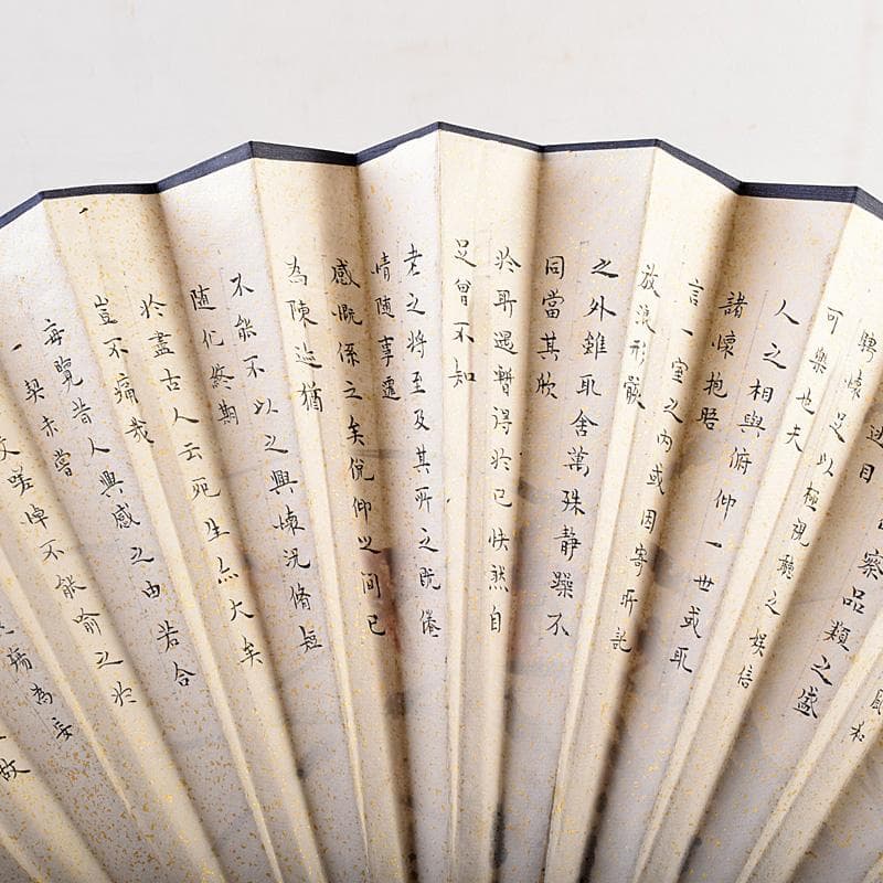 中国 雲溪竹人刻親骨 水墨画 漢詩花図 扇子 M R8802 - メルカリ