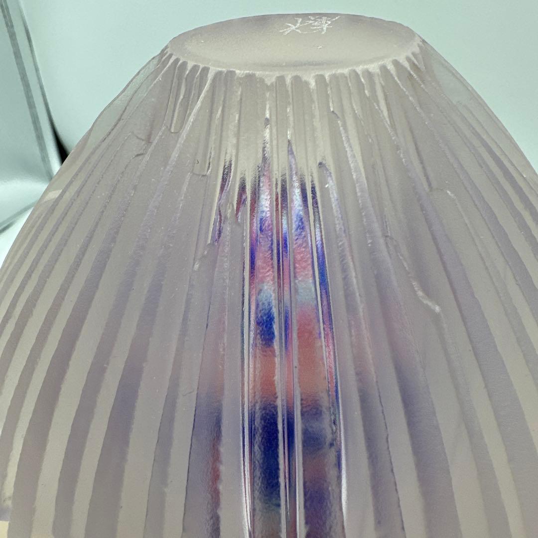 江戸切子作家 山田輝雄 作ガラス花器 オブジェ 伝統工芸 アート