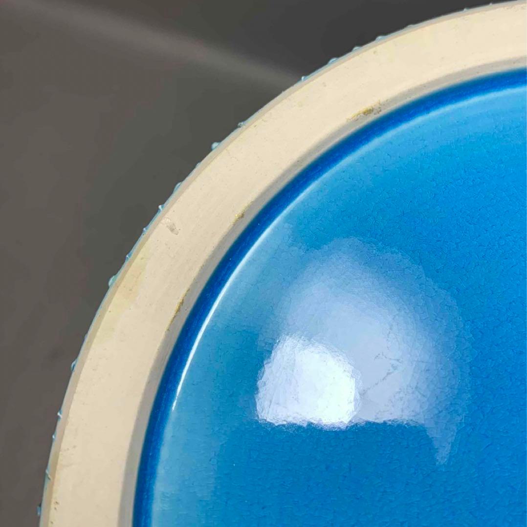 茶道具 浅葱交趾青海波水指 宮川香雲