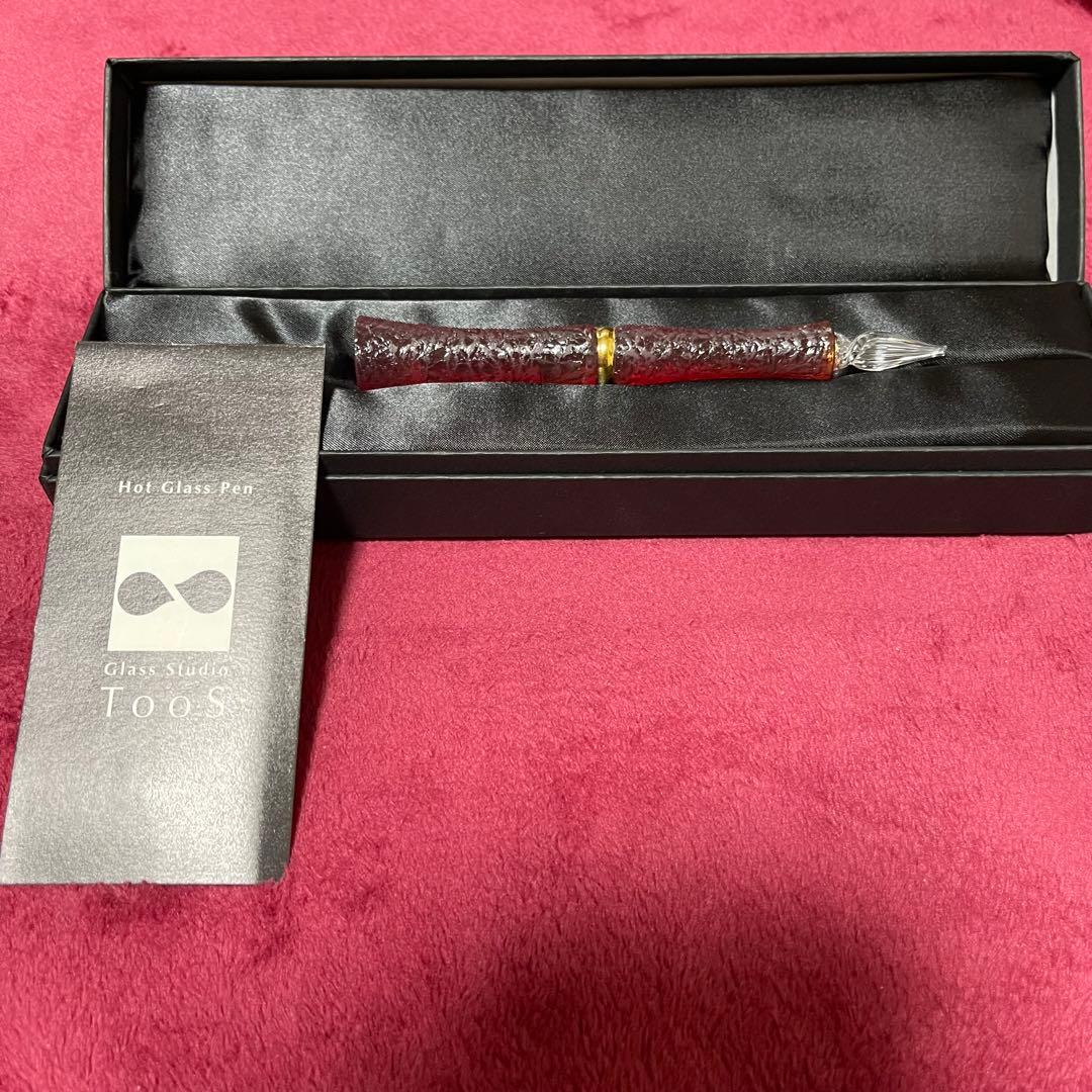 Glass studio TOOS ガラスペン TooS20周年記念 TAKETORI藤色残月