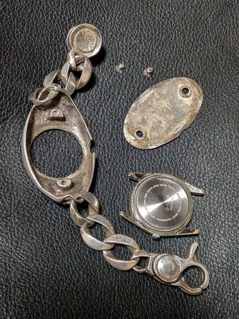 KENシルバー925 ウォッチクロス柄　ブラッケンリッチ　蓋無　可動