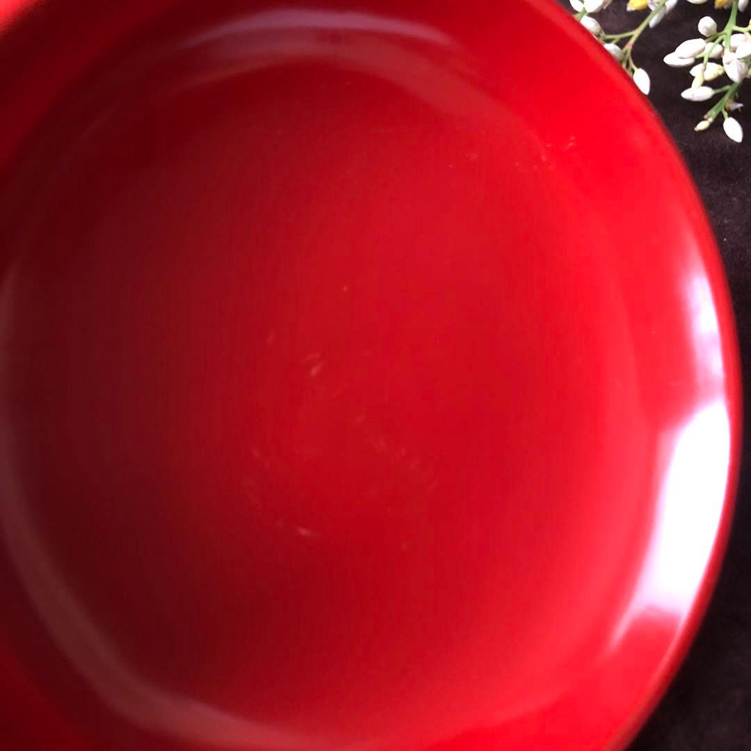 二代鈴木表朔 】藪内形朱塗盃「戌寅」共布＆共箱