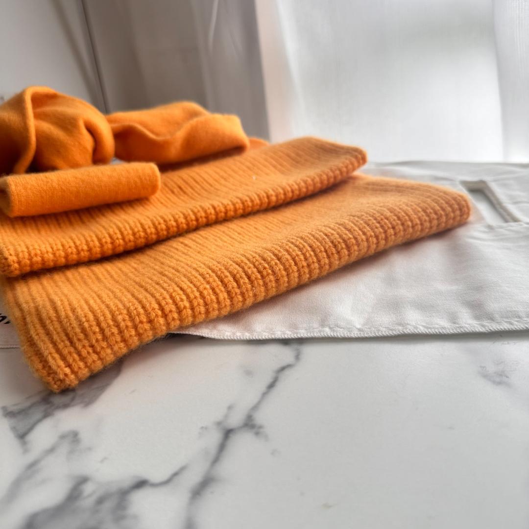 【極美品】Extreme Cashmere　ショルダーバッグ　オレンジ　カシミヤ