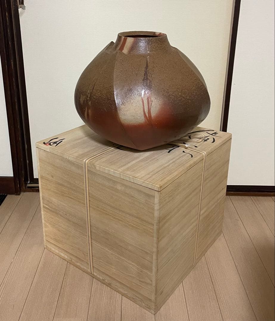 TK様専用 大壺 備前焼 作家作品 共箱 共布 栞 12kg v447