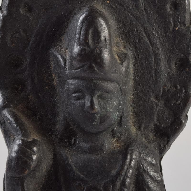 仏教美術 古銅 観音像 仏像 置物 C 9103