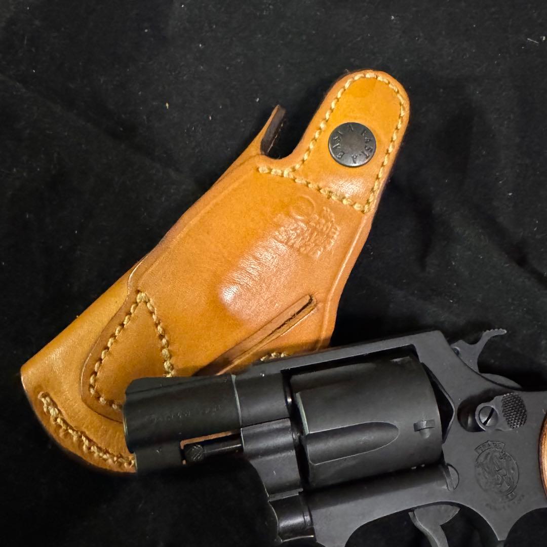 整備済 革製 M36などスナブノーズ リボルバー用 ヒップ ホルスター 右