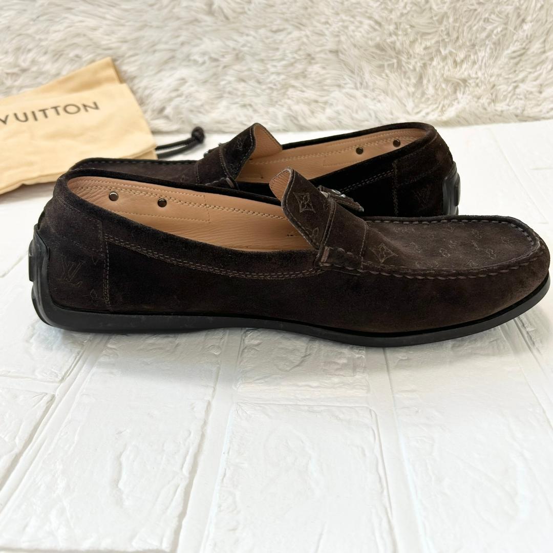 良品　ルイヴィトン　モノグラム　ドライビングシューズ　26.5 ローファー