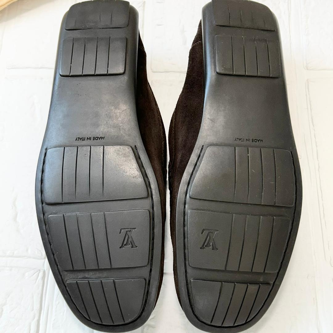 良品　ルイヴィトン　モノグラム　ドライビングシューズ　26.5 ローファー