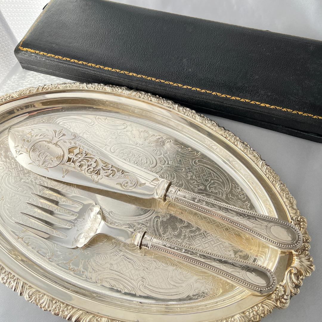 【Martin & Hall】【純銀ハンドル】ビクトリアンの サーバーセット