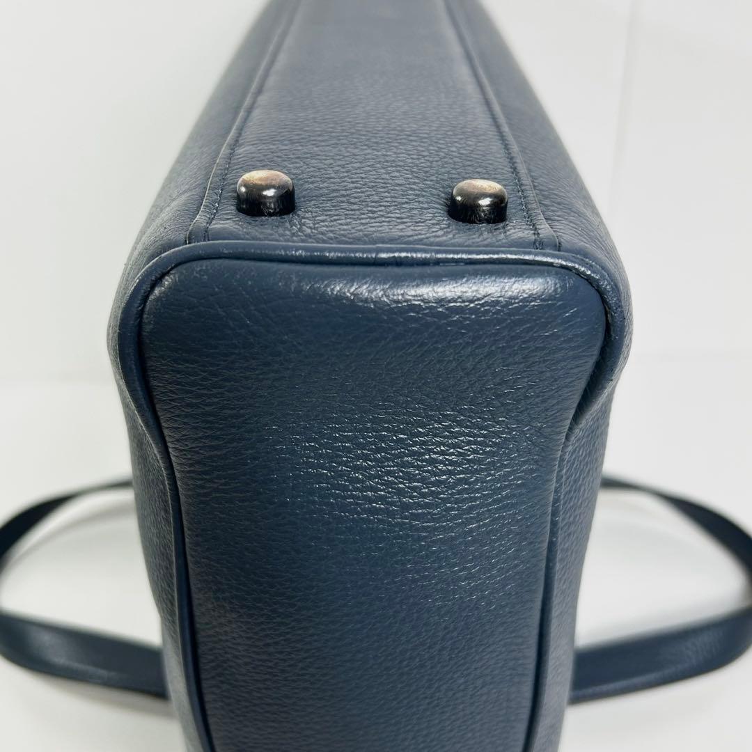 ✅【美品】定価12万　メンテ済み　コーチ　ビジネスバッグ　COACH ネイビー