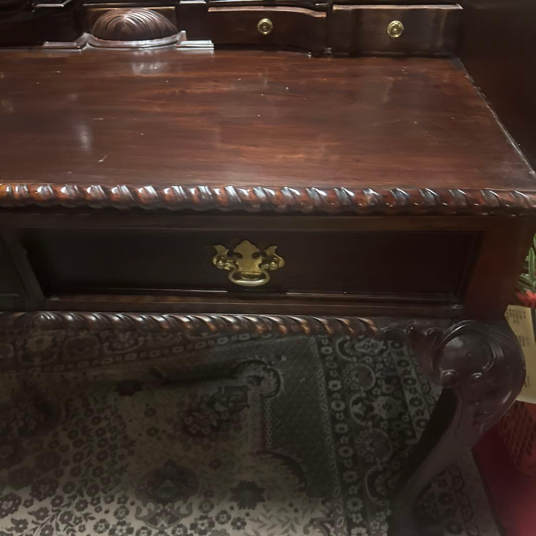 輸入家具 マホガニー ダークブラウン イギリス ライティングデスク