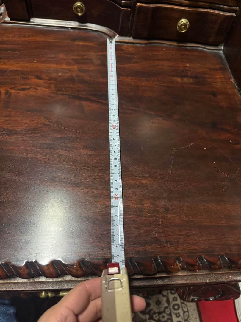 輸入家具 マホガニー ダークブラウン イギリス ライティングデスク