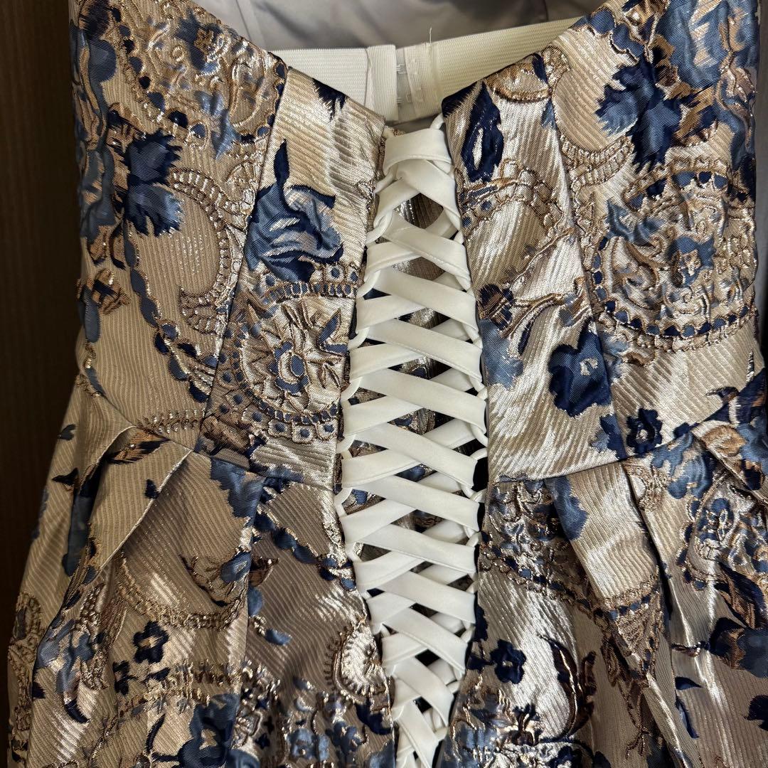 フラワージャガードドレス　Lサイズ　ウェディングドレス　前撮り