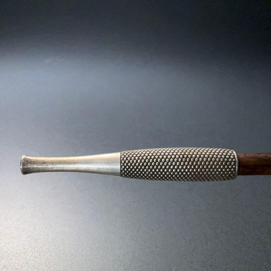 銀製煙管 霰文 キセル アンティーク 骨董 6R1256お2