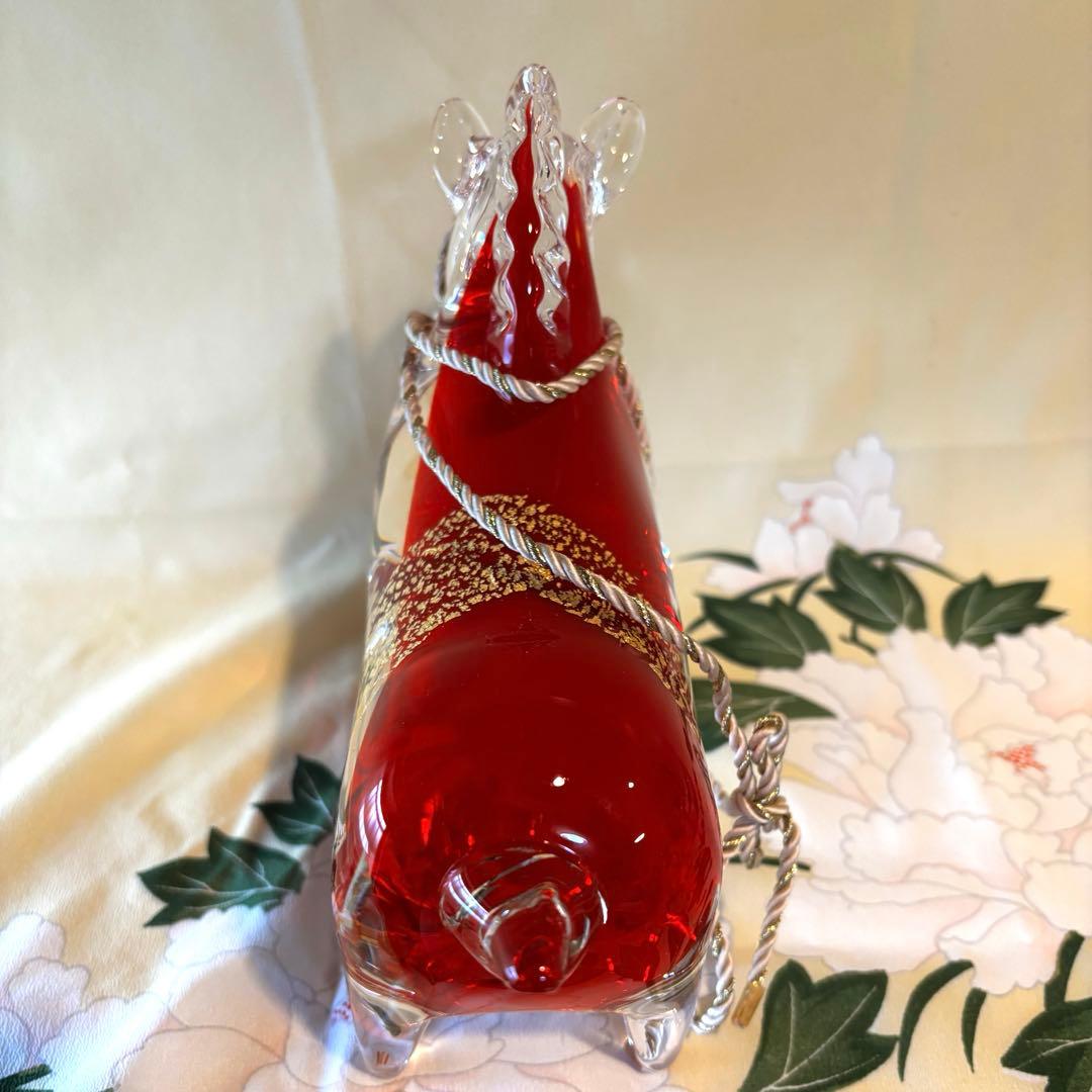 Multi Glass ガラスの馬の置物 2セット