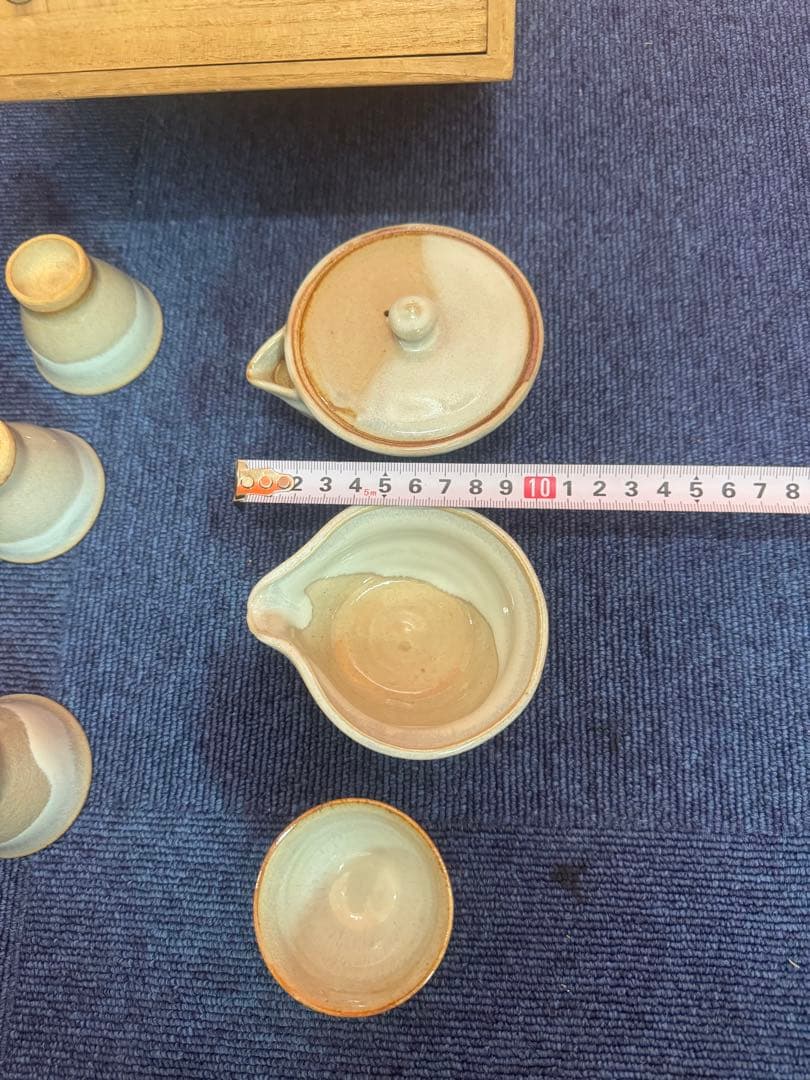 1748 萩焼 茶器セット 宝瓶1客 湯冷し1客 湯呑6