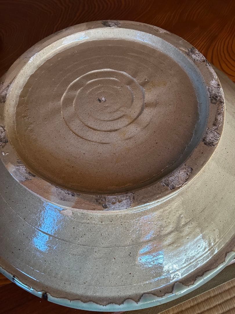 【一点モノ‼️】最高級　青柿流皿　大皿　飾り皿　インテリア　和室 花模様 絵皿