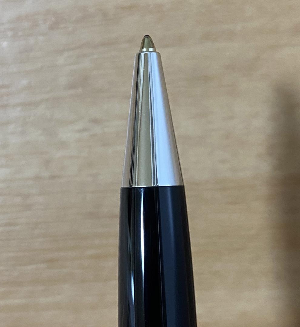 美品 モンブラン ミッドサイズ プラチナxブラック ボールペン 名入れ