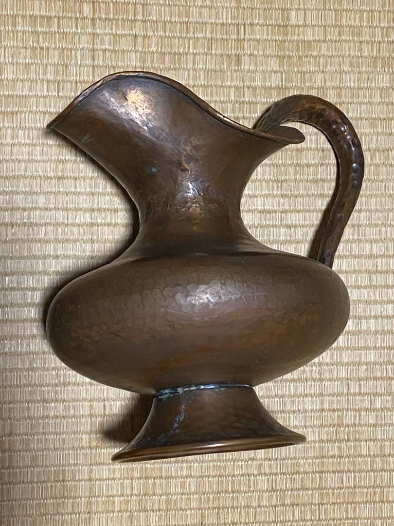 ♢鎚起銅器 ブロンズ 水差し 中東 ペルシャ〜西洋アンティーク 古美術