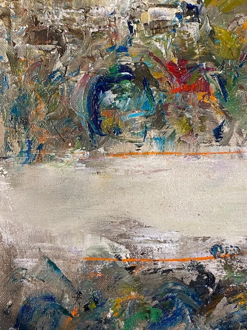 「真作」住田昭「PARIS」風景画　油彩画　額装　サイン有り　F6号