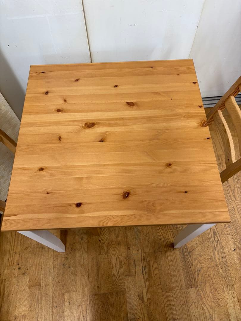 M032　イケア　ダイニング3点セット　ダイニングテーブル　幅740ｍｍ（